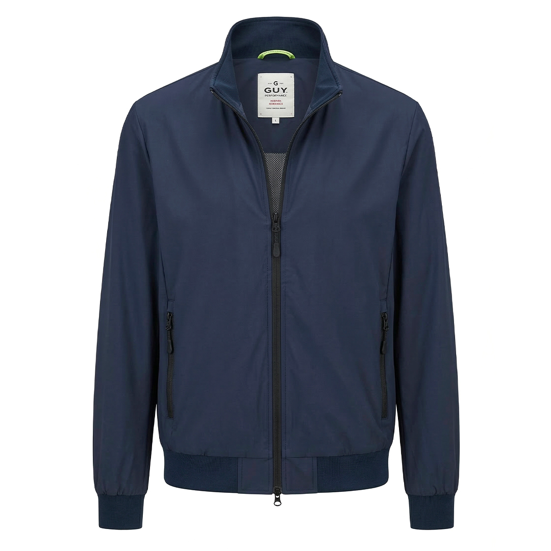 Bomber Leggero Uomo GUY Urban Equipment – Blu Navy – Giacca Antivento Tecnica - immagine 2
